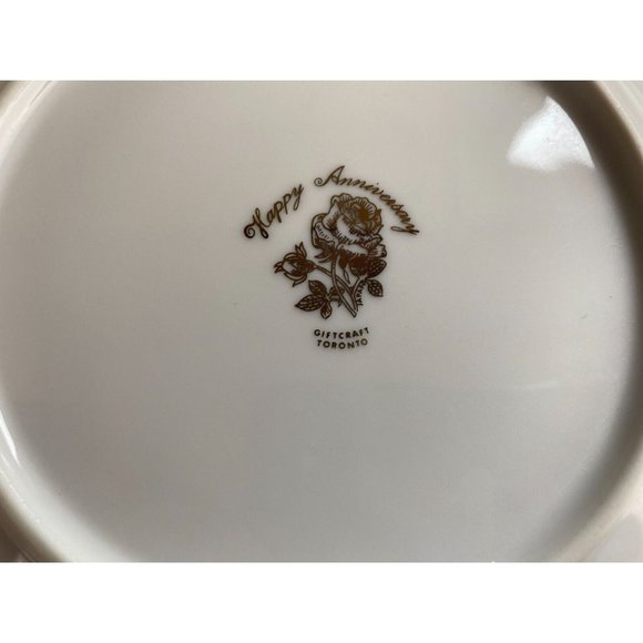 Gift Craft 25th Silver Wedding Anniversary 8.25" Ceramic Serving Platter Plate - Picture 3 of 4